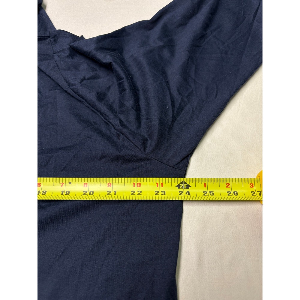 Sunspel 1860 Mens Navy Blue Long Sleeve Cotton Polo Shirt XXL Made in England - Picture 5 of 6